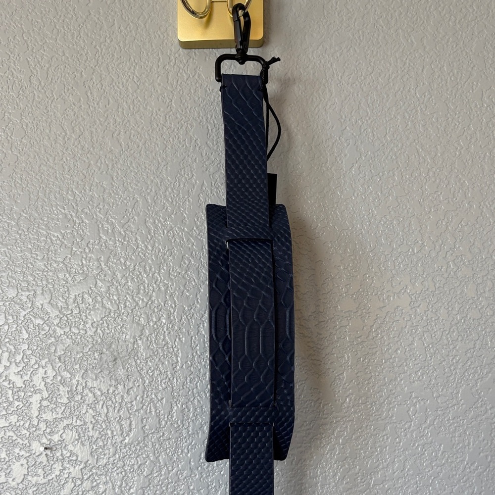 Ampersand As Apostrophe Navy Night Python Leather Tote Strap